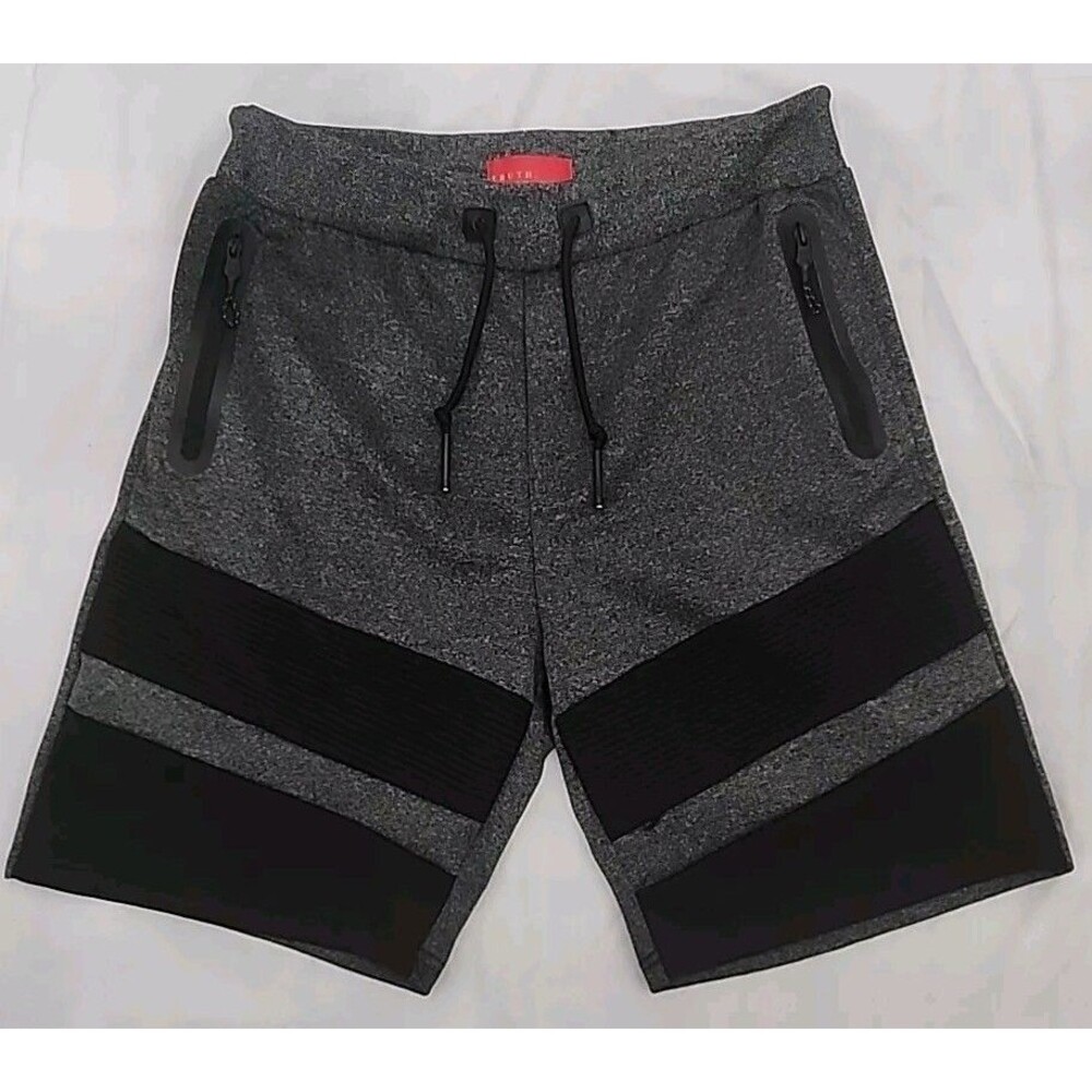 Shorts Truth Substance Common Sense Sweat Mens SZ Med Grey & Black 5 Pockets